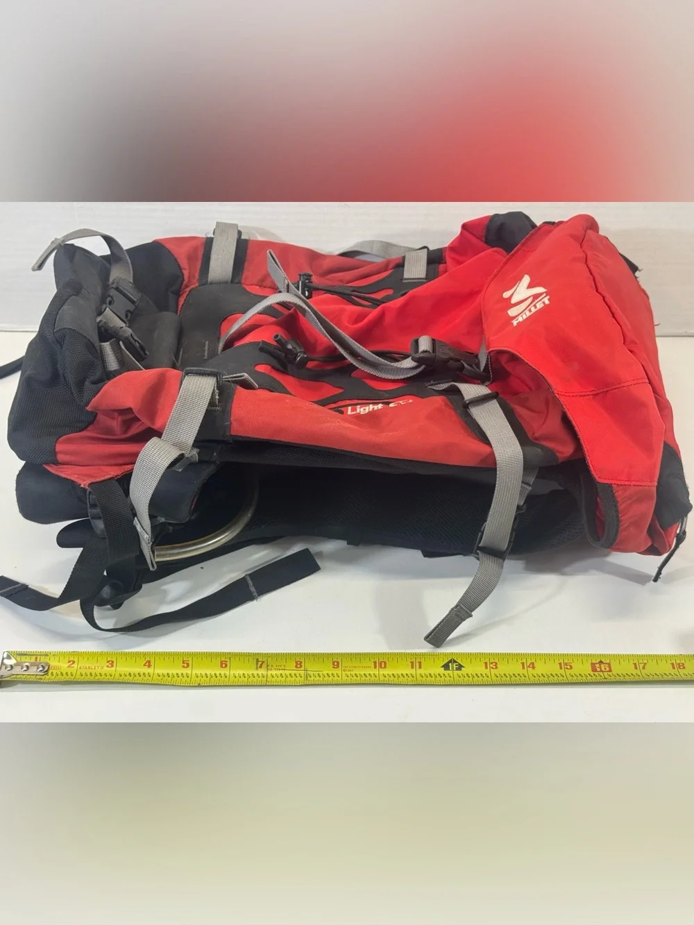 Millet Red climbing hiking mountaineer Backpack 27L
